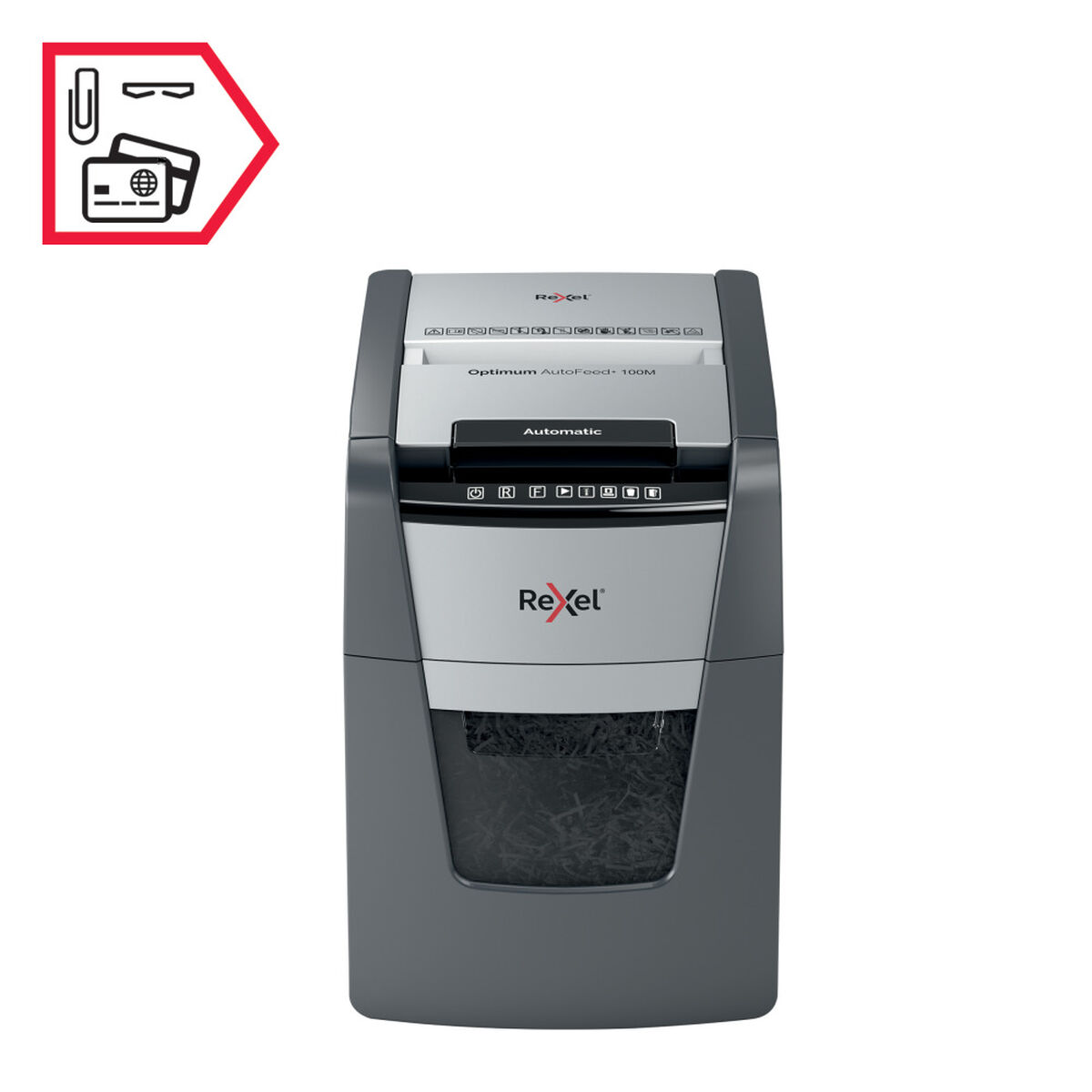 Popieriaus smulkintuvas (itin smulkus) Rexel Optimum Auto+ 100M
